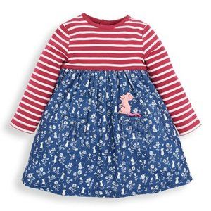 Striped, Red, White, & Blue Mouse Babydoll Dress (18-24m)